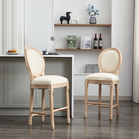 French Country Bar Stools, High - rebound Sponge / Stay Comfortable for Hours