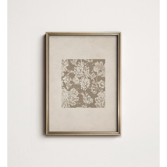 French Country Botanical Toile Neutral Farmhouse Decor Wall Art