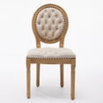 thumbnail image 1 of French Country Dining Chairs Set of 2, Farmhouse Chair with Nailhead Trim and Solid Wood Legs, Dining Chair for Kitchen, Dining Room ,Living Room, Restaurant, Beige, 1 of 9