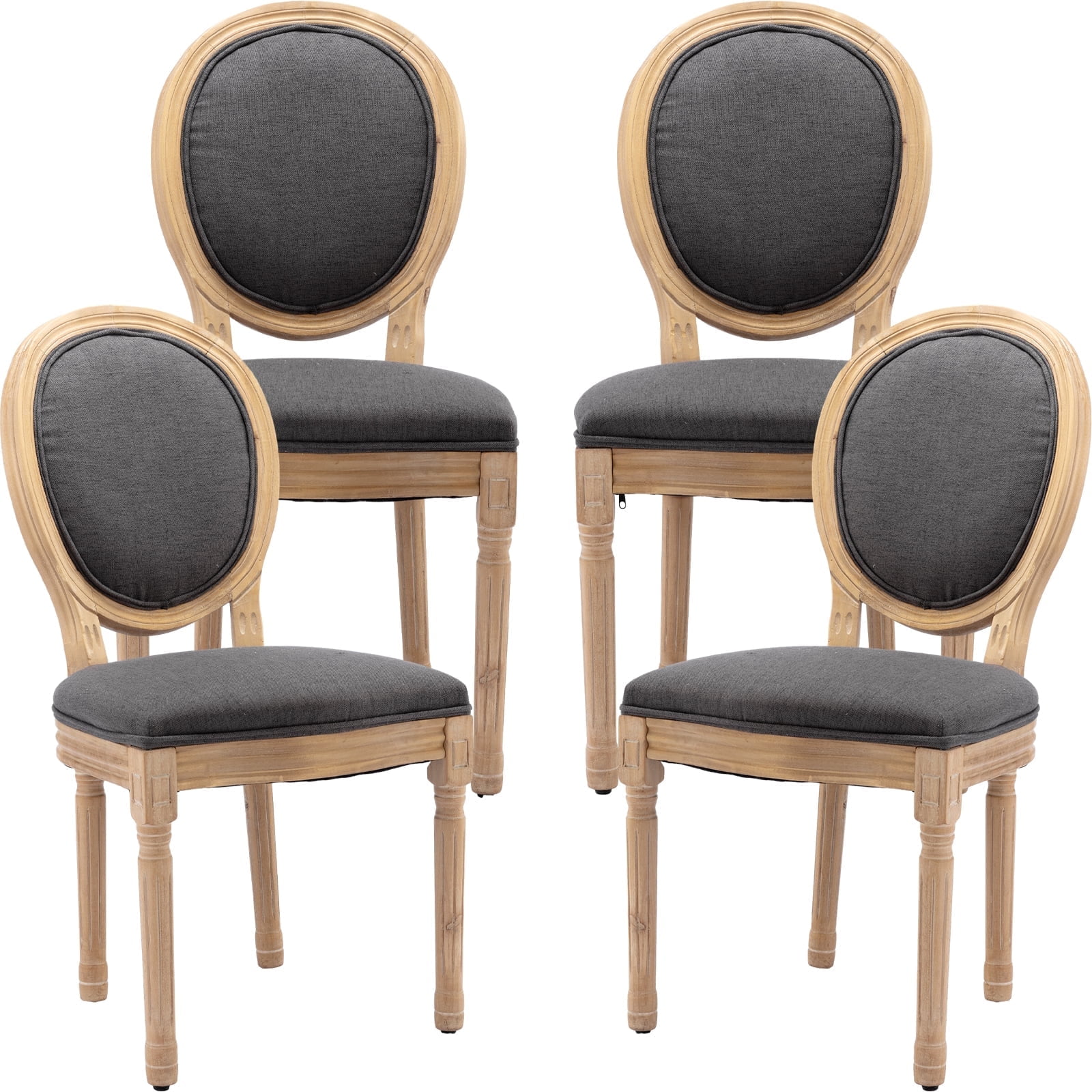 French Country Dining Chairs Set of 4, Gray Kitchen & Dining Room ...