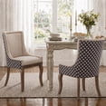 thumbnail image 1 of Upholstered Dining Chairs Set of 2, LEGAHOME Beige Farmhouse Dining Side Chairs with Nailhead Trim Back, Wooden Kitchen Chairs for Dining Room, Beige, 1 of 9