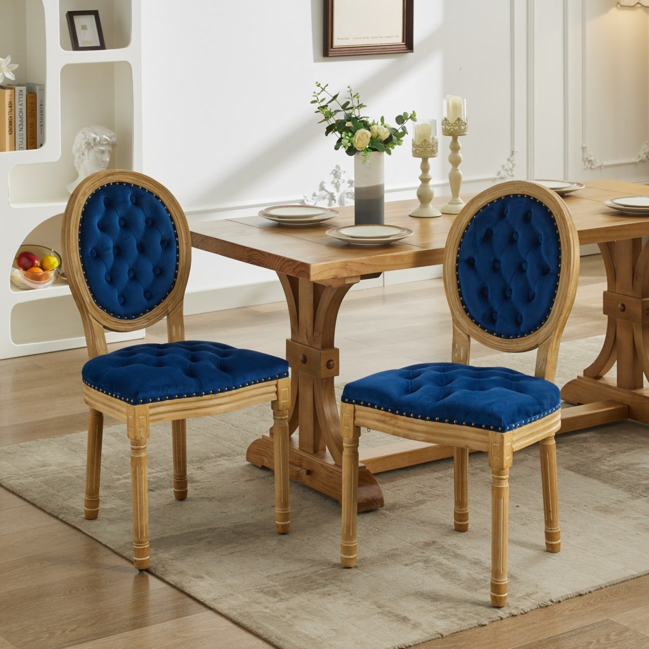 French Country Dining Chairs Set of 2, Kitchen & Dining Room Chairs ...