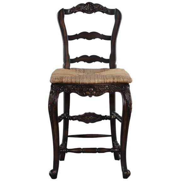 French Country Farmhouse Counter Stool in Walnut