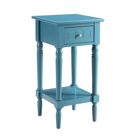French Country Khloe Accent Table - Blue - 28.25 x 14.25 x 14.25 in.