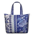 thumbnail image 1 of French Country Paisley Weekender Chic Boho Travel Duffel with Artistic Floral Pattern, Vintage Mala Inspired Design, 1 of 5