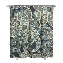 French Country Shower Curtain Vintage Floral Design Waterproof Bathroom Curtain 72x84 Inch Fade-Resistant Fabric Boho Chic Decor with Metal Grommets