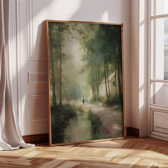 French Country Summer Nature Field Landscape Wall Art, Unframed Paper Poster 11x14in