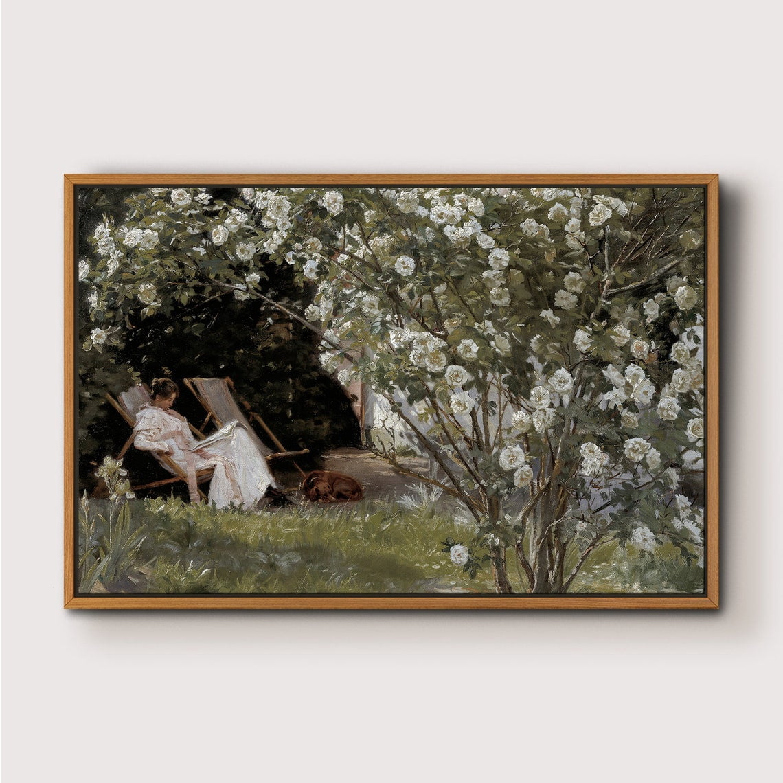 French Country White Rose Poster, Rustic Floral Wall Art - Walmart.com