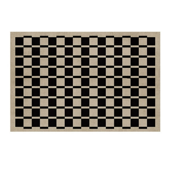 French Cream Style Carpets for Living Room Checkerboard Rugs for Bedroom Retro Ins Home Mat Large Ar