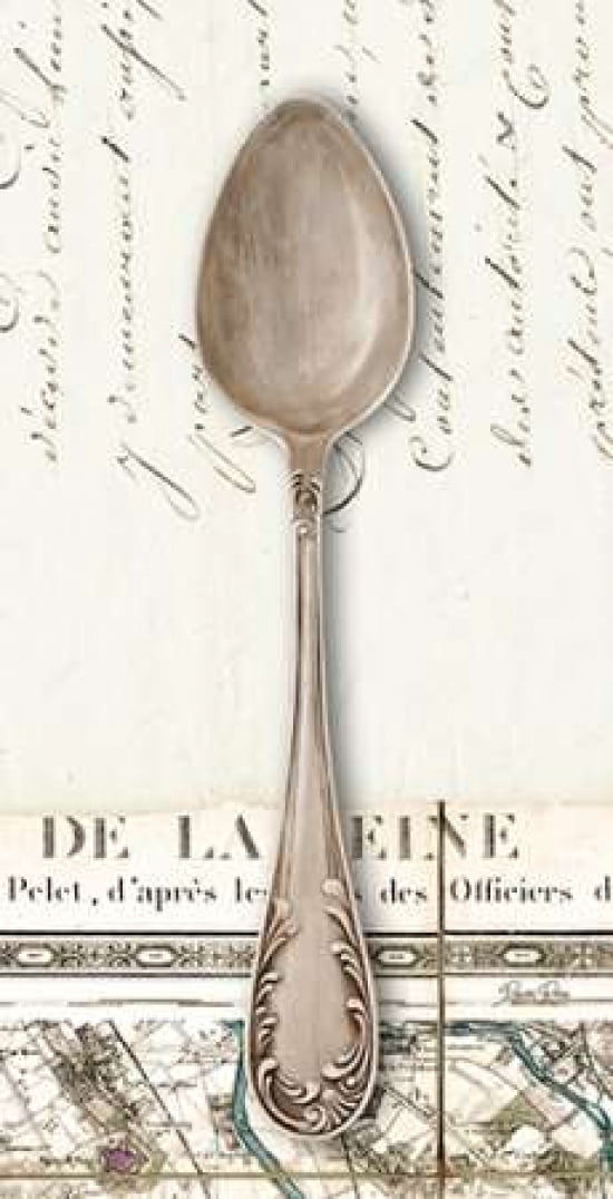 French Cuisine Spoon Canvas Art - Devon Ross (24 x 48)