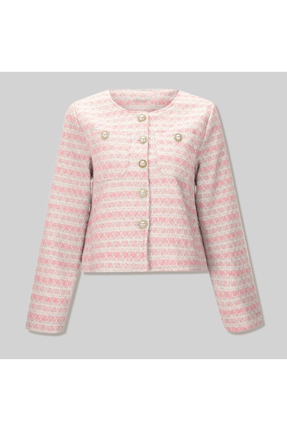 French Design Sense Loose Short Fashion Style Small Fragrance Jacket Women Warm Winter Clothes for Women Womens Pile Jacket Winter Hiking Jacket Women Cover up Sailing Top Denim Jacket Ladies Warm