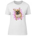 thumbnail image 1 of French Dog On A Pink Spot T-Shirt Women -Image by Shutterstock, Female XX-Large, 1 of 4