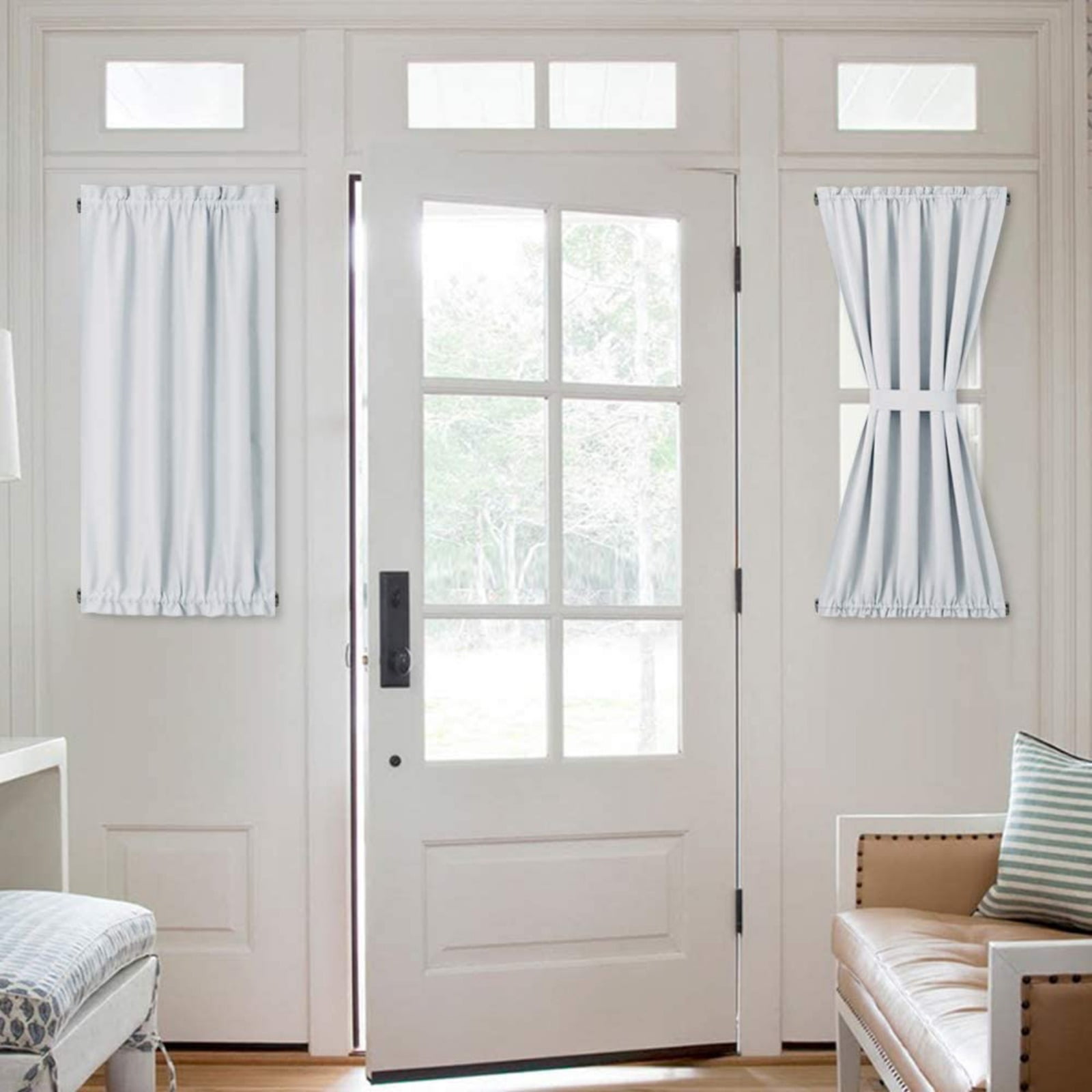 French Door Curtain Farmhouse Door Window Curtains Country Rustic Door ...