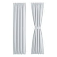 thumbnail image 1 of French Door Curtain, Rod Pocket Living Room Door Curtain, Thermal Insulated Door Curtain& Sliding Bedroom Window Curtains with Tieback, 1 Panel White 64*183cm, 1 of 9