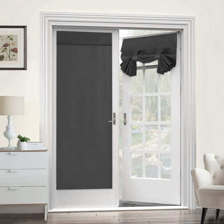 Black french sales door curtains