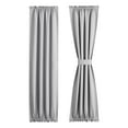 thumbnail image 1 of French Door Curtains – Rod Pocket Thermal Blackout Curtain for Doors with Glass Window, Kitchen and Patio Doors for Privacy, 25 X 72 Inches Long, 1 Curtain Panel with Tieback, Light Gray, 1 of 9