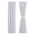 thumbnail image 1 of French Door Curtains – Rod Pocket Thermal Blackout Curtain for Doors with Glass Window, Kitchen and Patio Doors for Privacy, 25 X 72 Inches Long, 1 Curtain Panel with Tieback, White, 1 of 9
