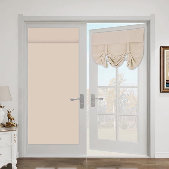 French Door Curtains, Room Darkening & Thermal Insulated, 26x68 in, Beige, 1 Panel