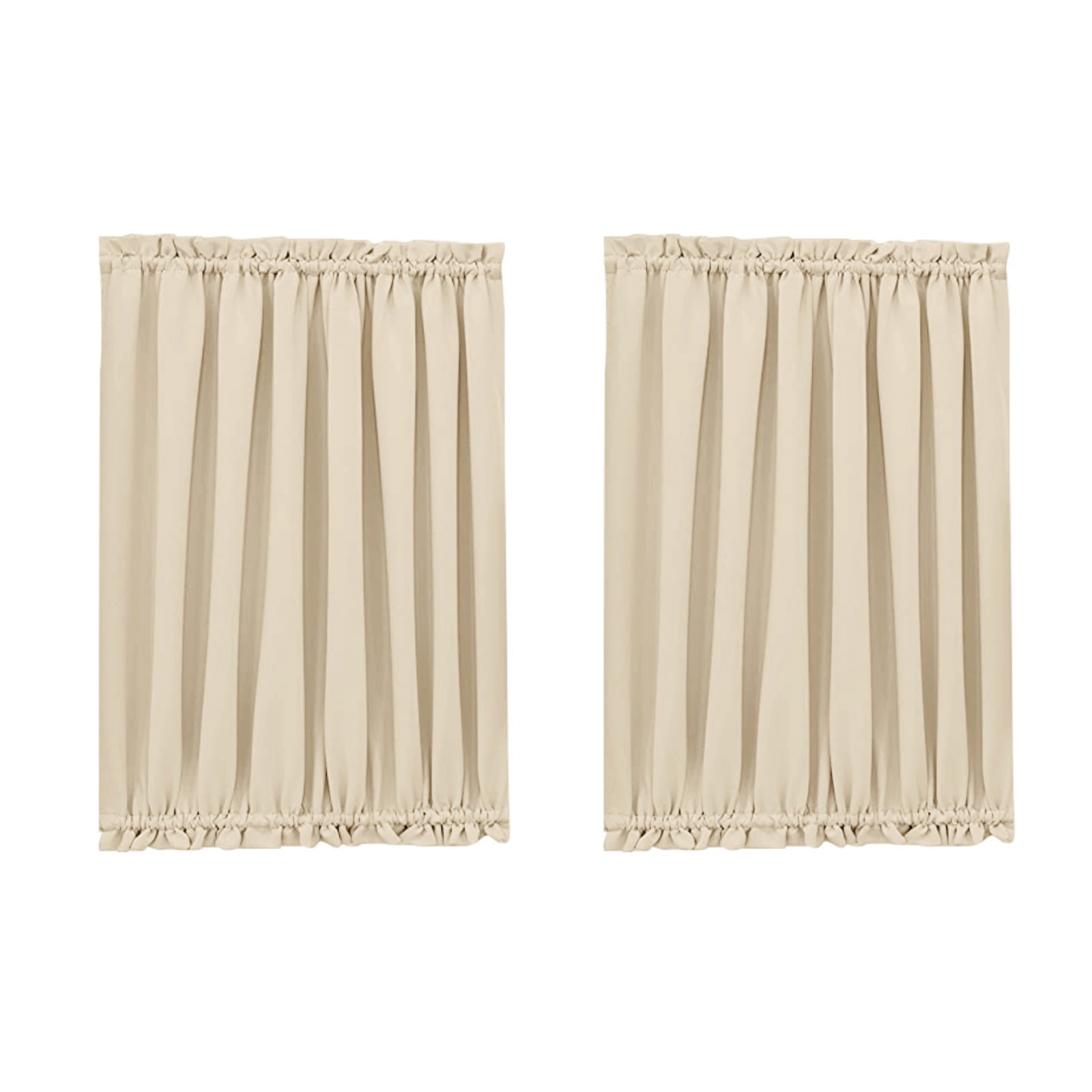 French Door Curtains for Small Window,Rod Pocket Short Front Sidelight Curtain for Living Room