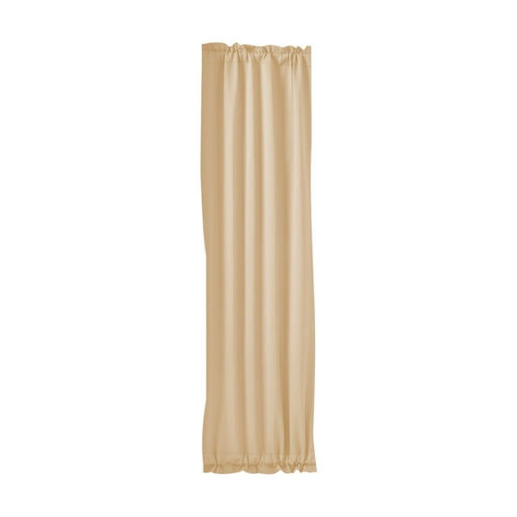 French Door Curtains with Solid Color, High-Precision Rod-Pocket Drapes for Sliding Glass Doors and Windows, Light Filtering and Elegant ( Beige )