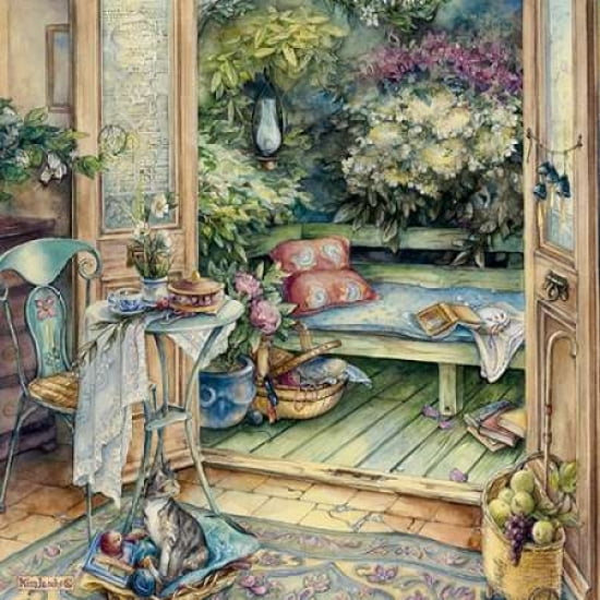 French Doors Canvas Art - Kim Jacobs (24 x 24)