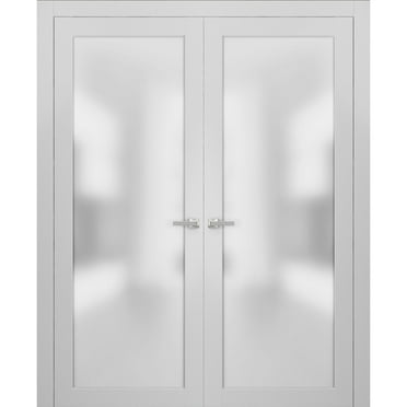French Double Frosted Glass Doors 60 x 96