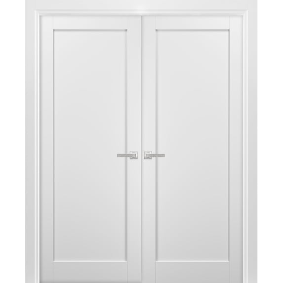 French Double Panel Doors 36 x 80 with Hardware