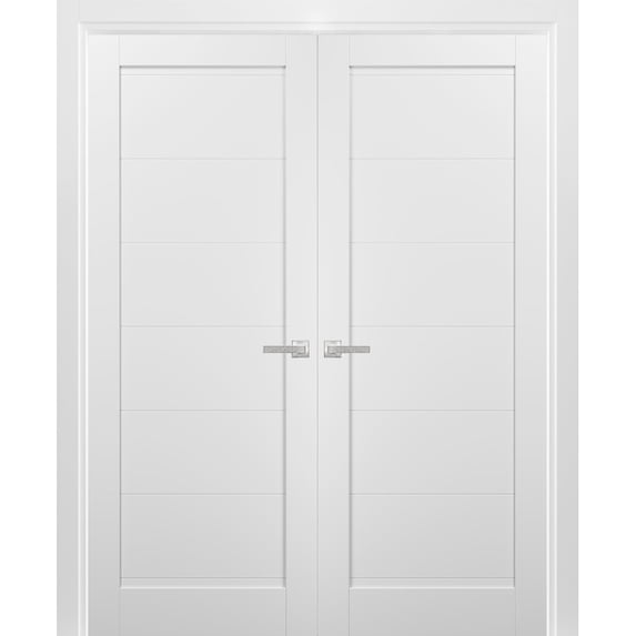 French Double Panel Doors 56 x 84 with Hardware