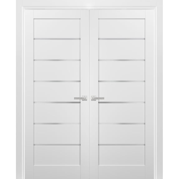 French Double Panel Lite Doors 60 x 80 with Hardware
