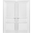 thumbnail image 1 of French Double Panel Solid Doors 64 x 80 with Hardware, 1 of 7