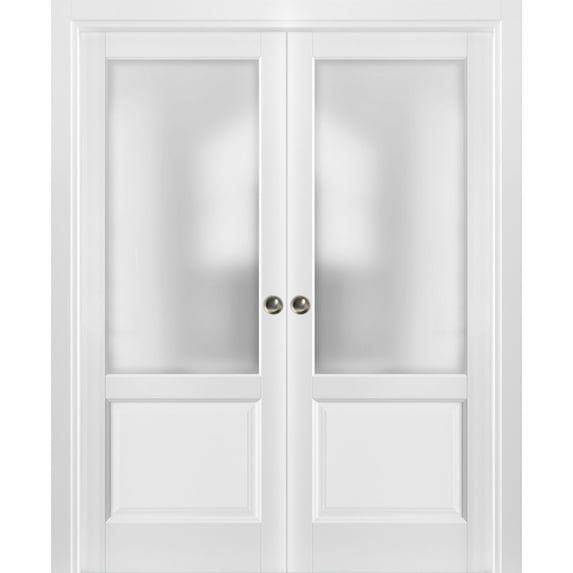 French Double Pocket Doors 60 x 84 with Frames