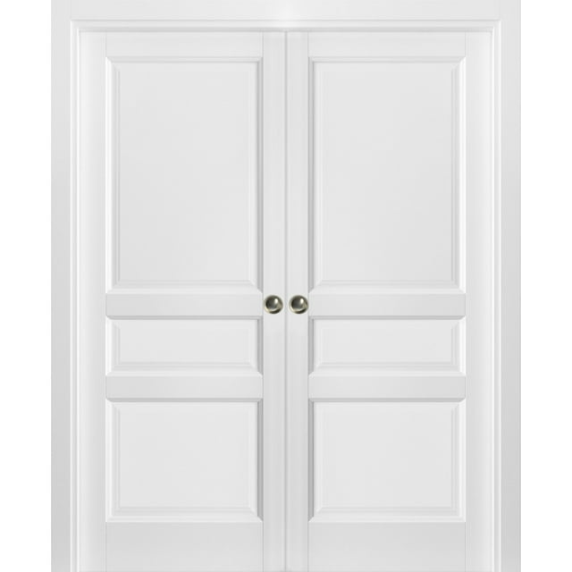 French Double Pocket Doors 72 x 80 with Frames