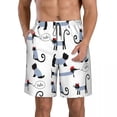 thumbnail image 1 of French Dressed Dachshund Cat And Scottish Quick Dry Swimming Shorts For Men Swimwear Swimsuit Swim Trunk Bathing Beach Wear, 1 of 6