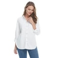 thumbnail image 1 of French Dressing Jeans (FDJ) Linen Blend Shirt With Frayed Hem, 1 of 1