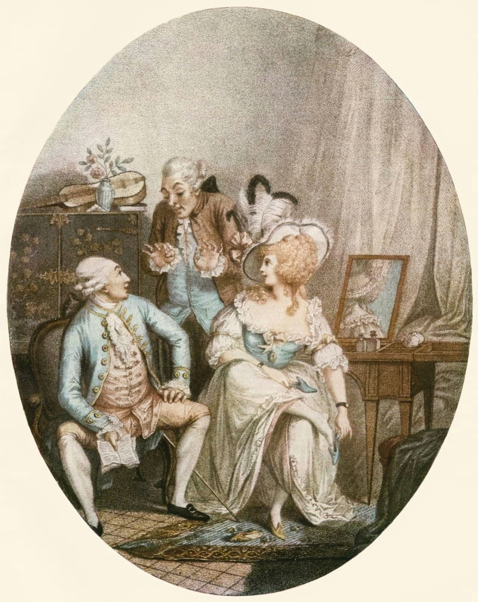 The French Dressing Room after an 18th century engraving From Illustrierte Sittengeschichte vom Mittelalter bis zur Gegenwart by Eduard Fuchs published 1909 Canvas Art - Ken Welsh Design Pics (12 x 1
