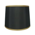 thumbnail image 1 of French Drump Lamp Shade, 12" to 14" Bottom Size Black, Gold 14", 1 of 5