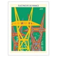 thumbnail image 1 of French Electricity (Électricité de France) - Vintage Advertising Poster by Bernard Villemot & Mario Tauzin c.1969 - Fine Art Matte Paper Print (Unframed) 20x26in, 1 of 4