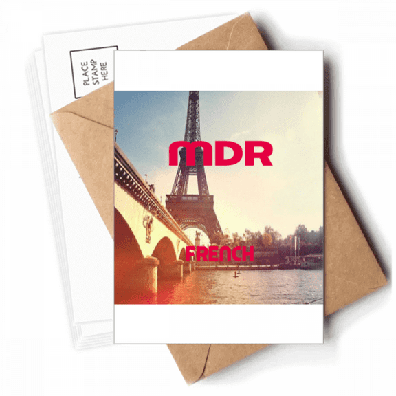 French Expressive Laughter Paris Postcards Envelopes Blank Note Cards Mailing