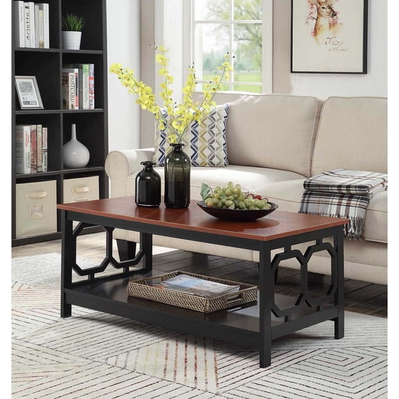 French Fabulous Coffee Table with Bottom Shelf for Additional Storage, Perfect Complement to Any Decor