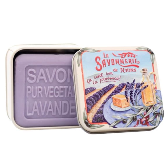 French Farm  3.5 oz La Savonnerie De Nyons Lavender Fields Soap Tin