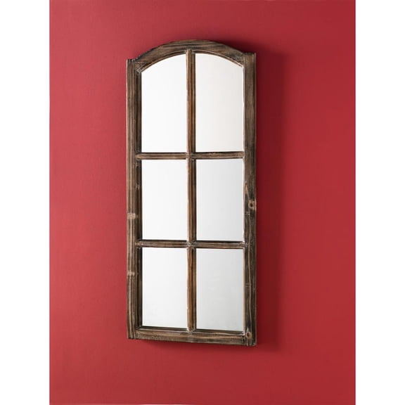 French Farmhouse Mirror 19.5"W X 43"H Wood, Glass
