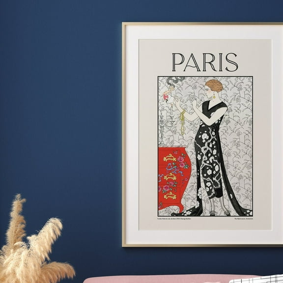 French Fashion 1920S Print, Georges Barbier Paris Wall Art, Vogue Fashion Art Print, Cute Trendy Wall Art NO FRAMED POSTER