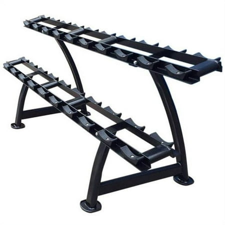 French Fitness 2 Tier Saddle Dumbbell Rack, 10 Pairs