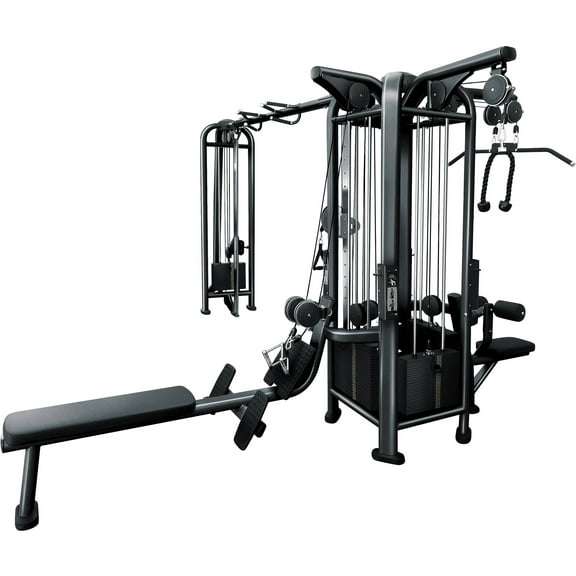 French Fitness FFB Black 5 Stack Multi Jungle Gym (New)