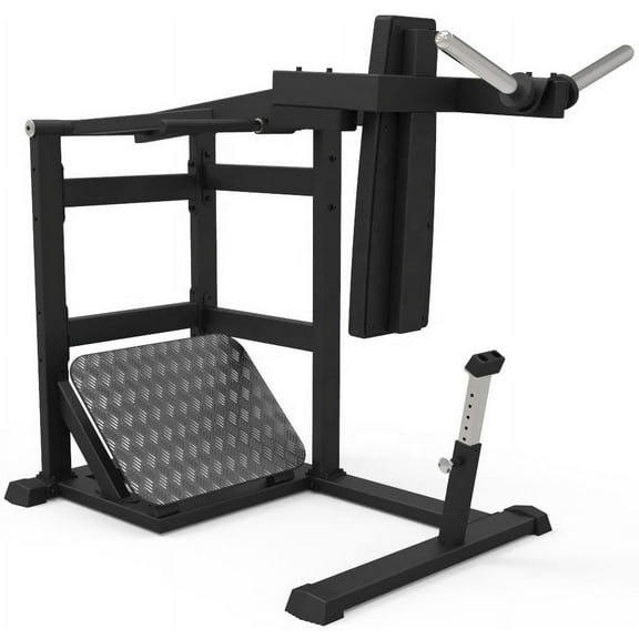 French Fitness FFB Pendulum Squat Leg Press Machine, Adjustable with Non-slip Foot Plate, Black, 280 lbs