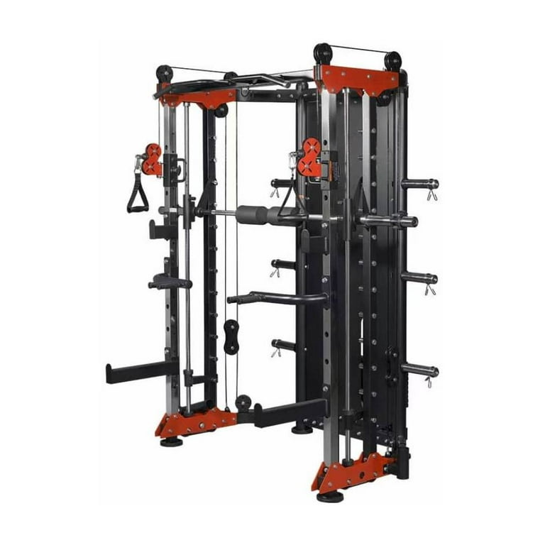 French Fitness FSR80 Home Squat Cage Multi Functional Workout Station Stack Gym System New Walmart