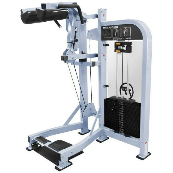 French Fitness Shasta Selectorized Standing Calf Machine, Adjustable, Multicolor, 680 lb