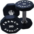 thumbnail image 1 of French Fitness Urethane 8 Sided Hex Dumbbell Set, 5-60 lbs (New), 1 of 3