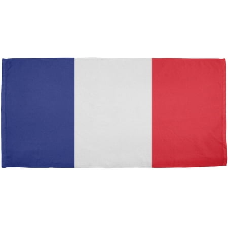 French Flag All Over Bath Towel