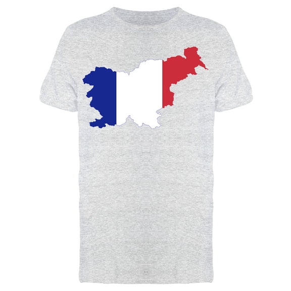French Flag Colors Map Tee Men's -Image by Shutterstock